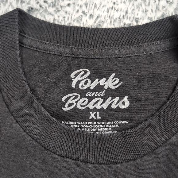 Pork and Beans Shirt Adult Extra Large Black Funny Beer Turning Nickels to Dimes - Picture 2 of 6